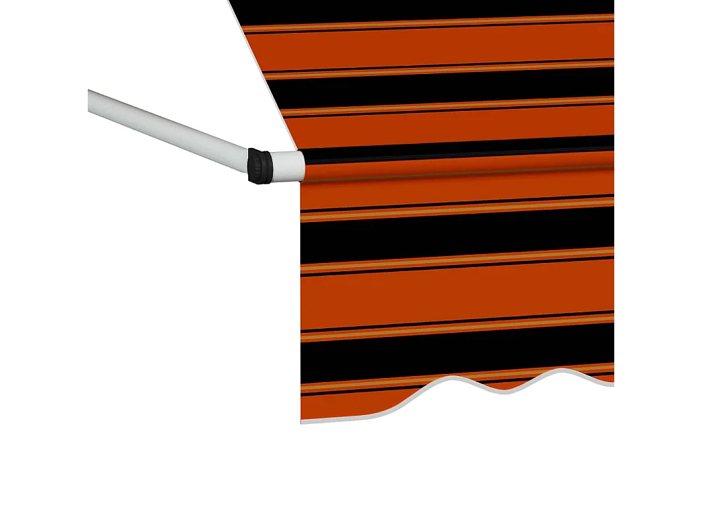 Toldo manual retráctil naranja y marrón 300 cm ES13352