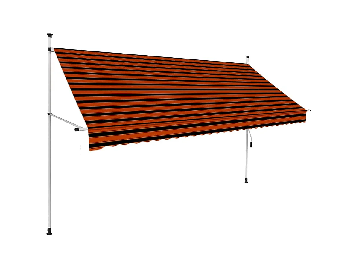 Auvent manuel rétractable 300 cm Orange et marron WVGQ3848
