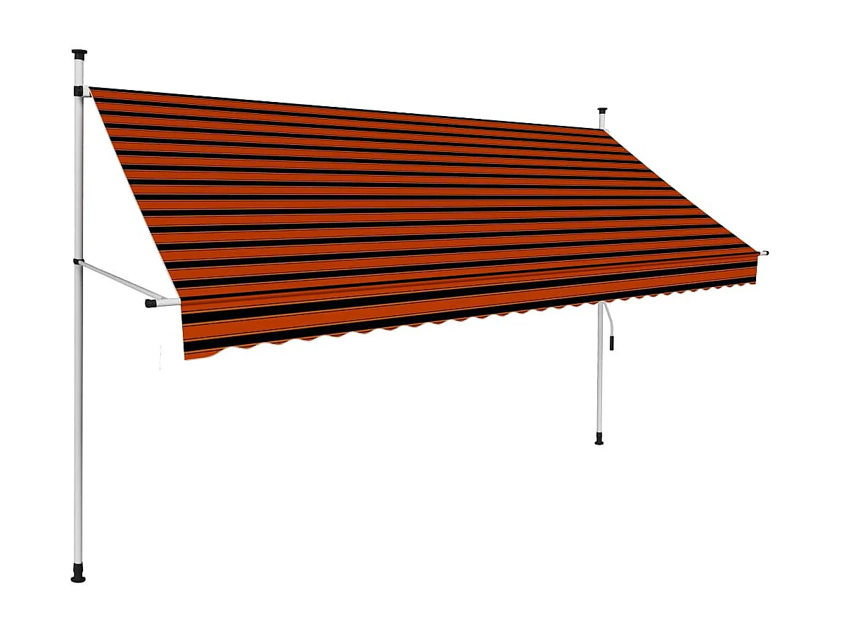 Auvent manuel rétractable 300 cm Orange et marron WVGQ3848