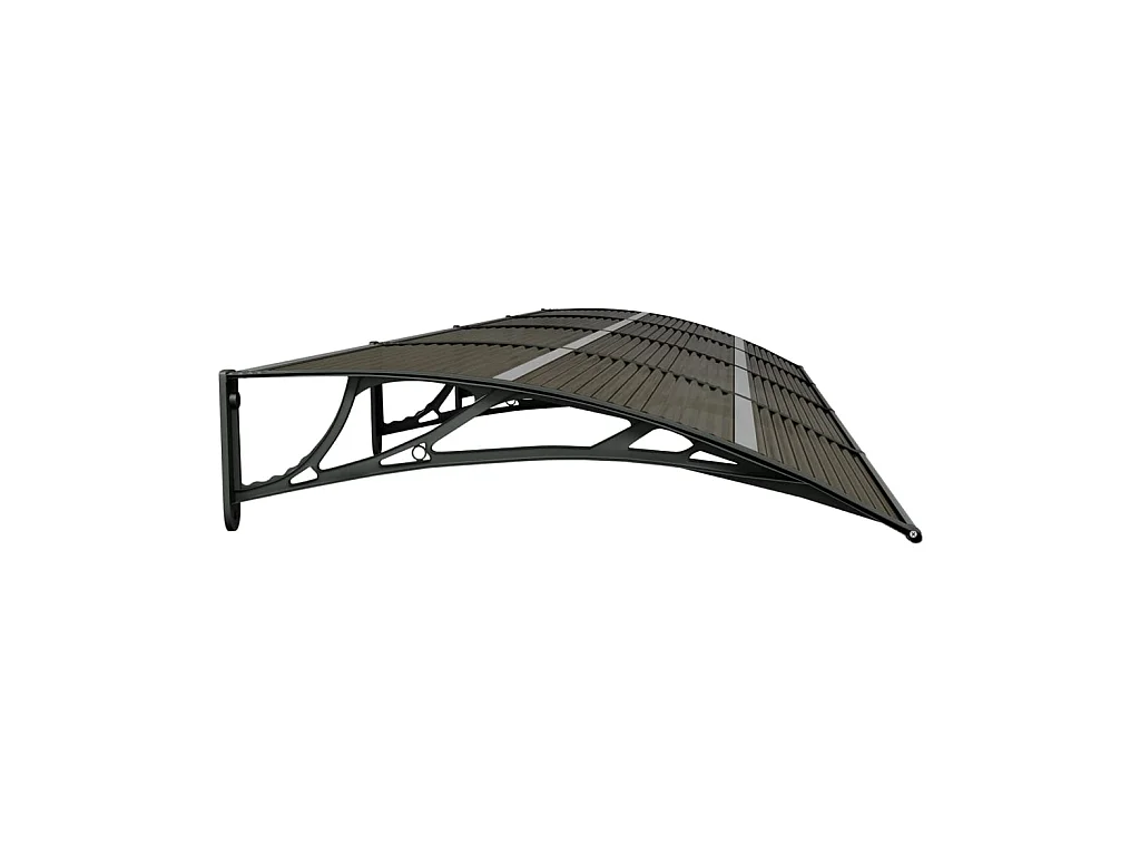 Auvent de porte Noir 400x100 cm Polycarbonate WVGQ9364