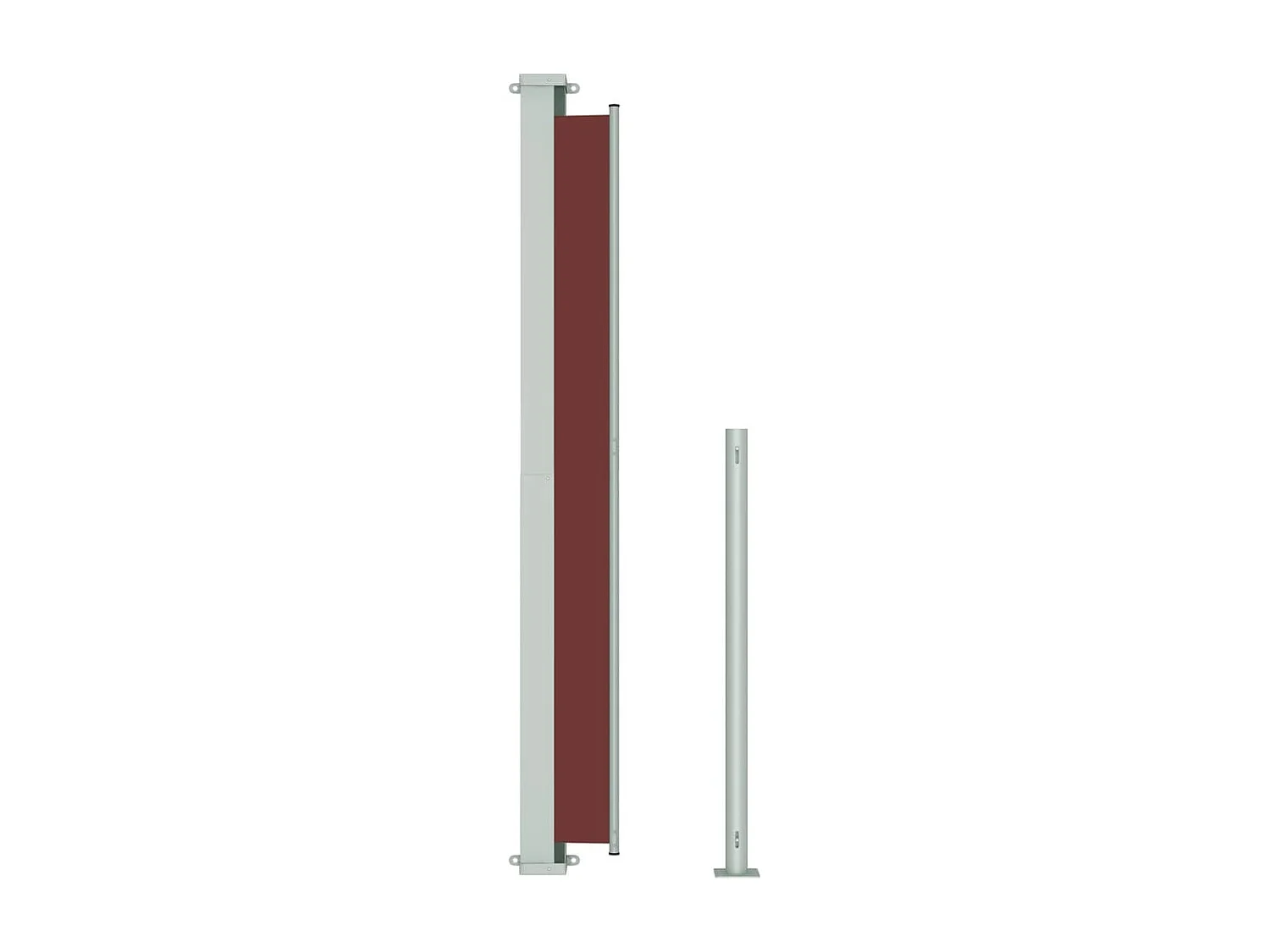 Auvent latéral rétractable de patio 180x500 cm Marron WVGQ8051