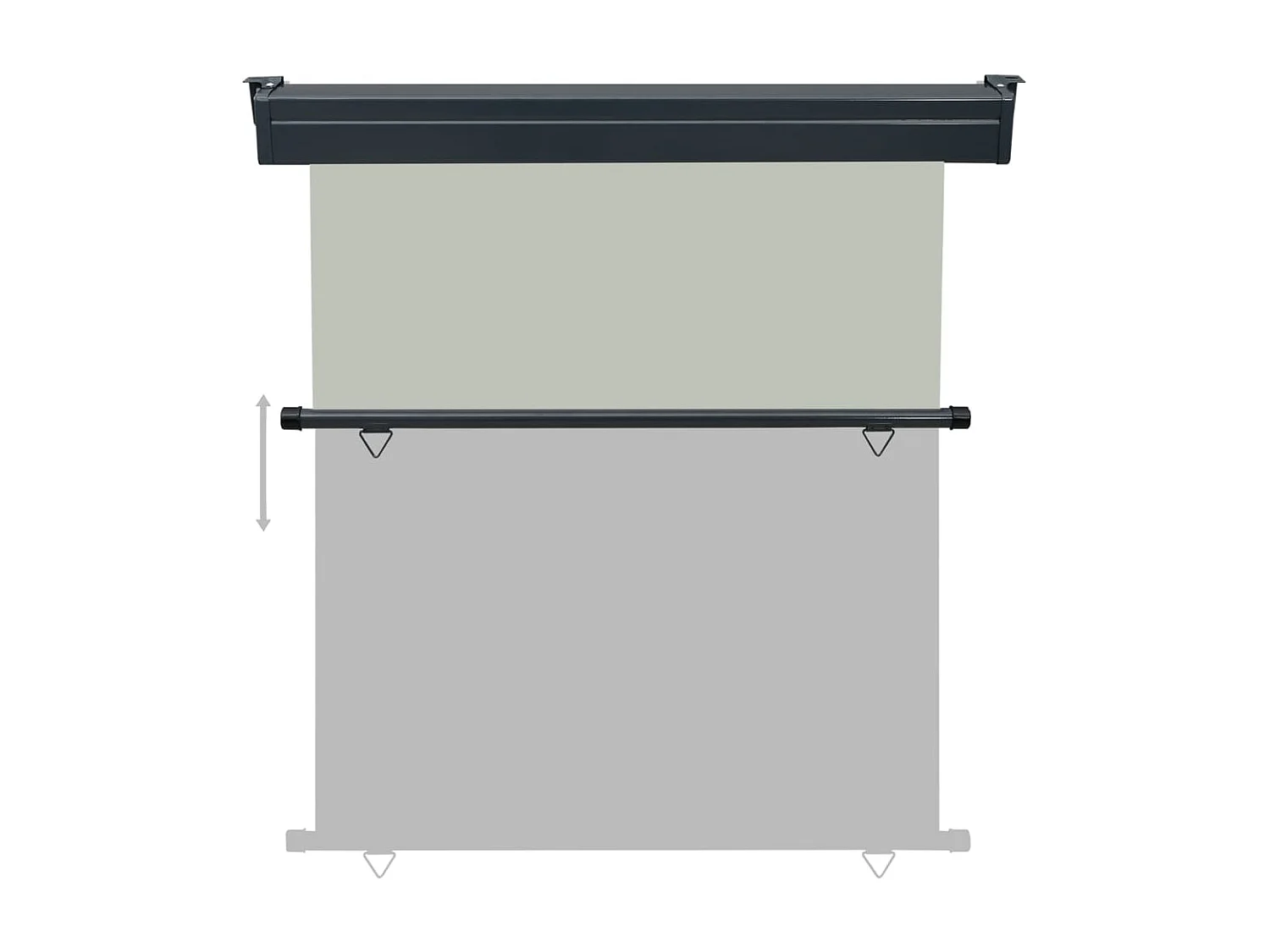 Auvent latéral de balcon 170x250 cm Gris WVGQ6867