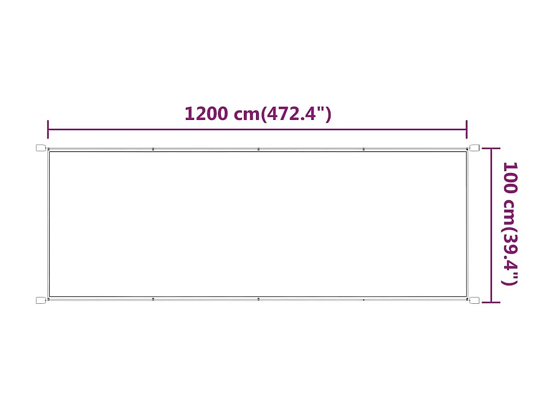 Auvent vertical Vert clair 100x1200 cm Tissu oxford WVGQ1418