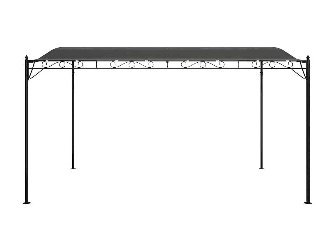 Toldo acero y tela gris antracita 4x3 m 180 g/m² ES29460