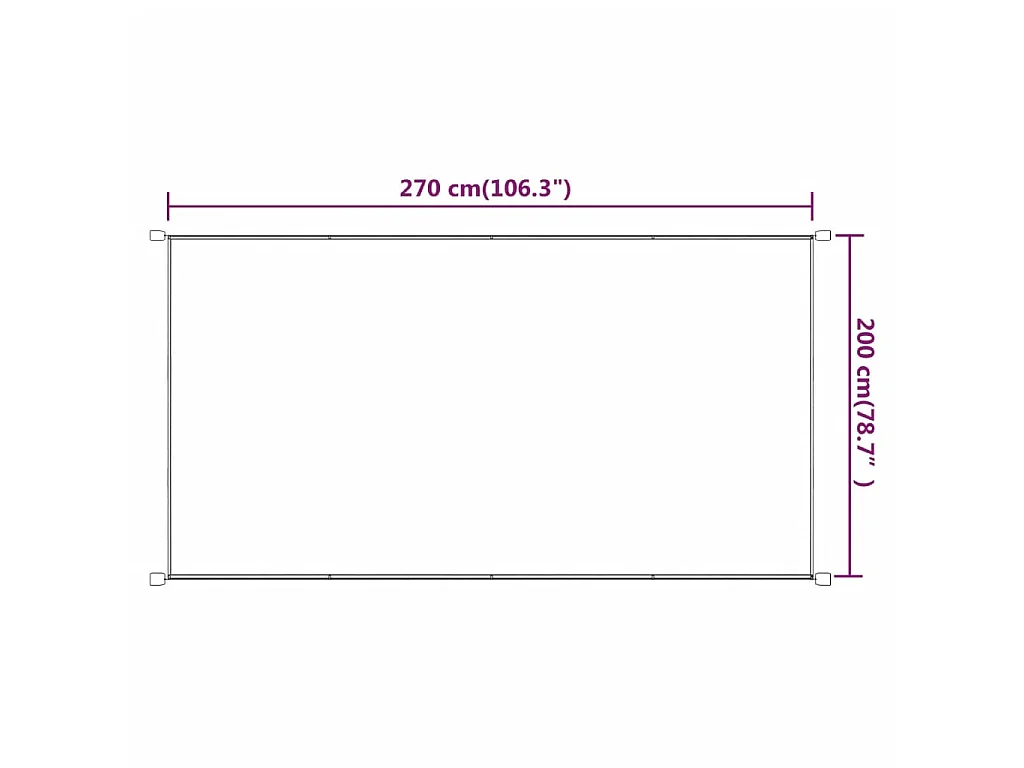 Auvent vertical Bleu 200x270 cm Tissu oxford WVGQ1535