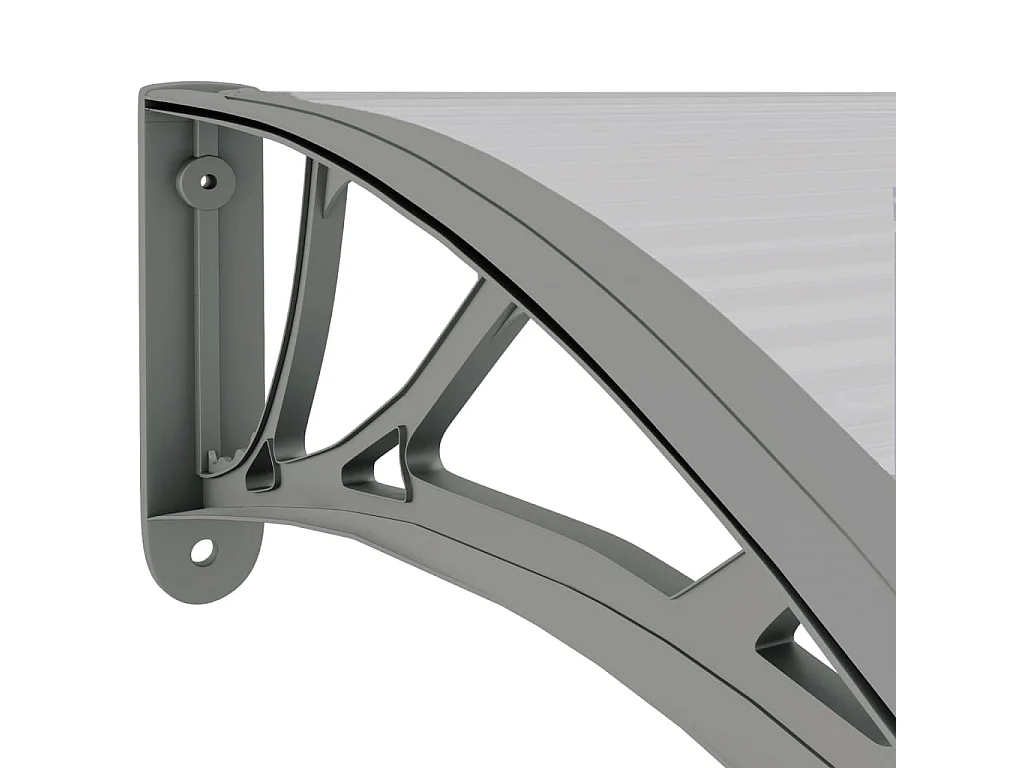 Auvent de porte Gris 150x80 cm Polycarbonate WVGQ5204