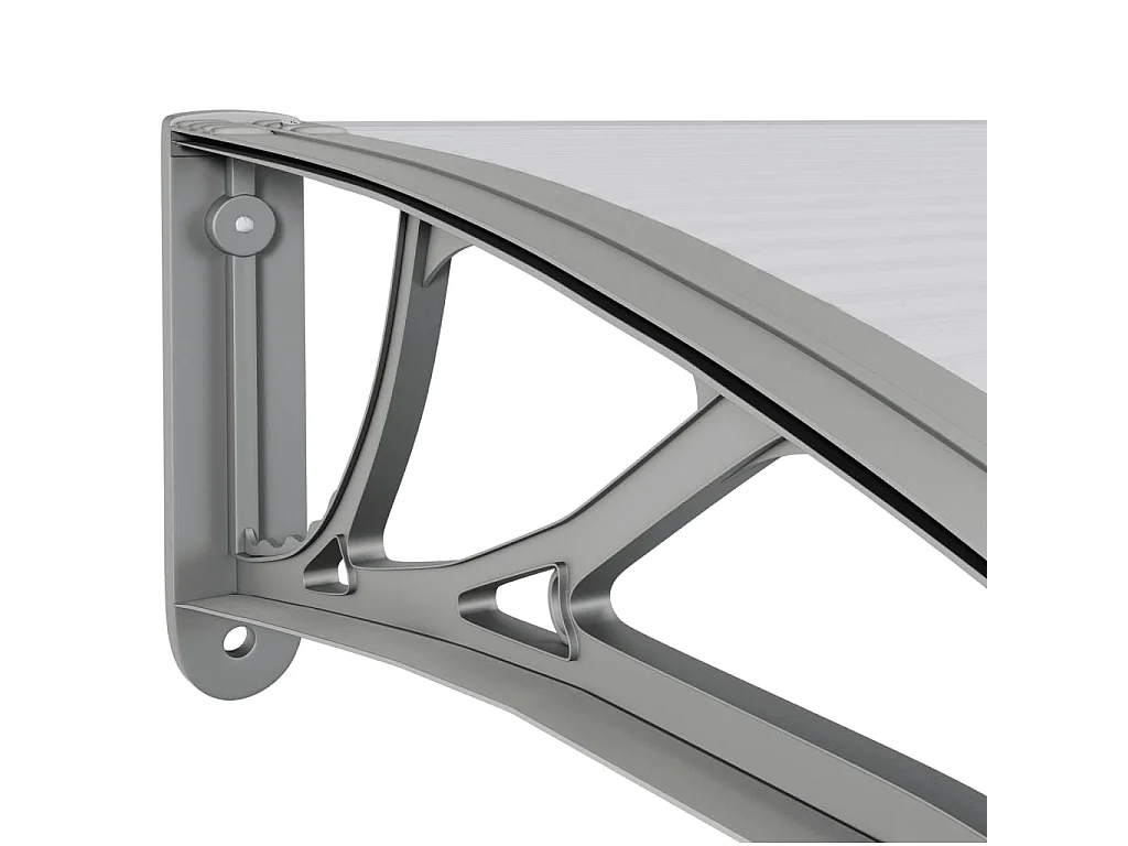 Deurluifel 100x75 cm polycarbonaat grijs en transparant NL240891