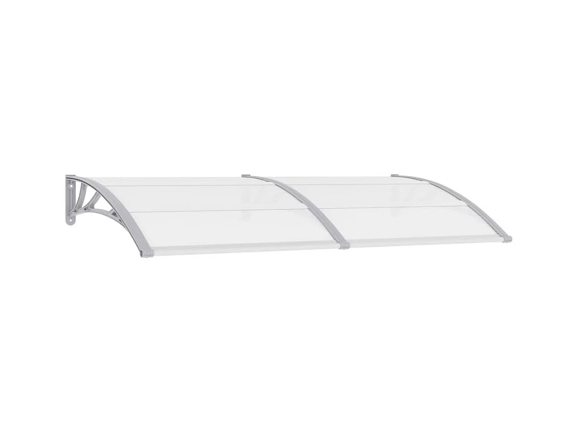 Auvent de porte Gris 200 x 100 cm PC WVGQ7317