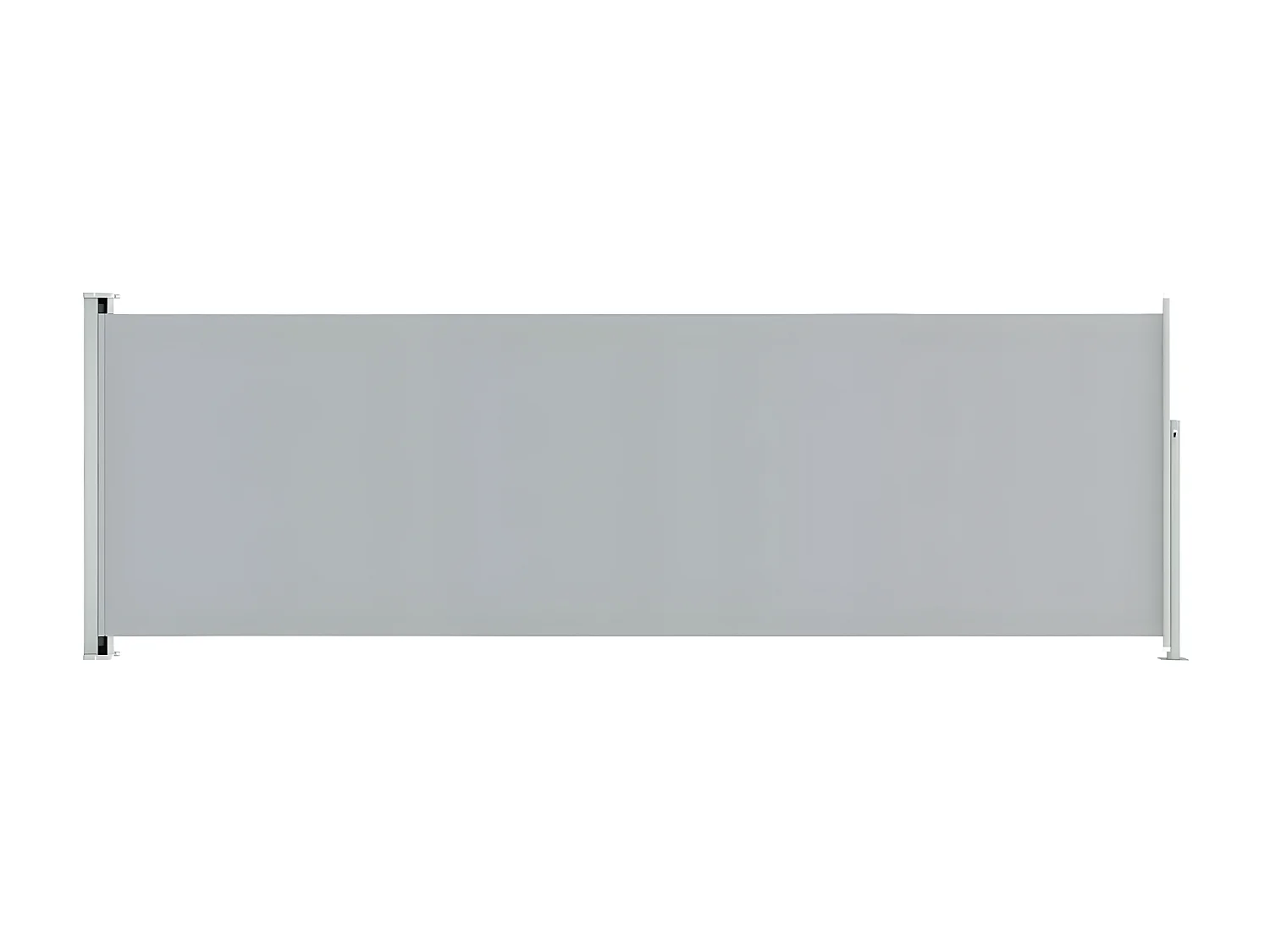 Toldo lateral retráctil de jardín gris 200x600 cm ES79243