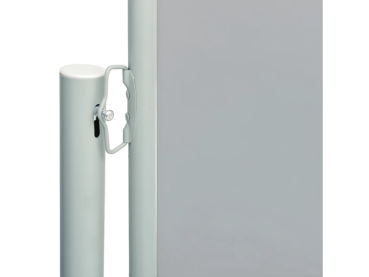 Toldo lateral retráctil de jardín gris 200x600 cm ES79243
