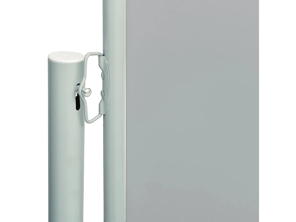 Toldo lateral retráctil de jardín gris 117x600 cm ES53436