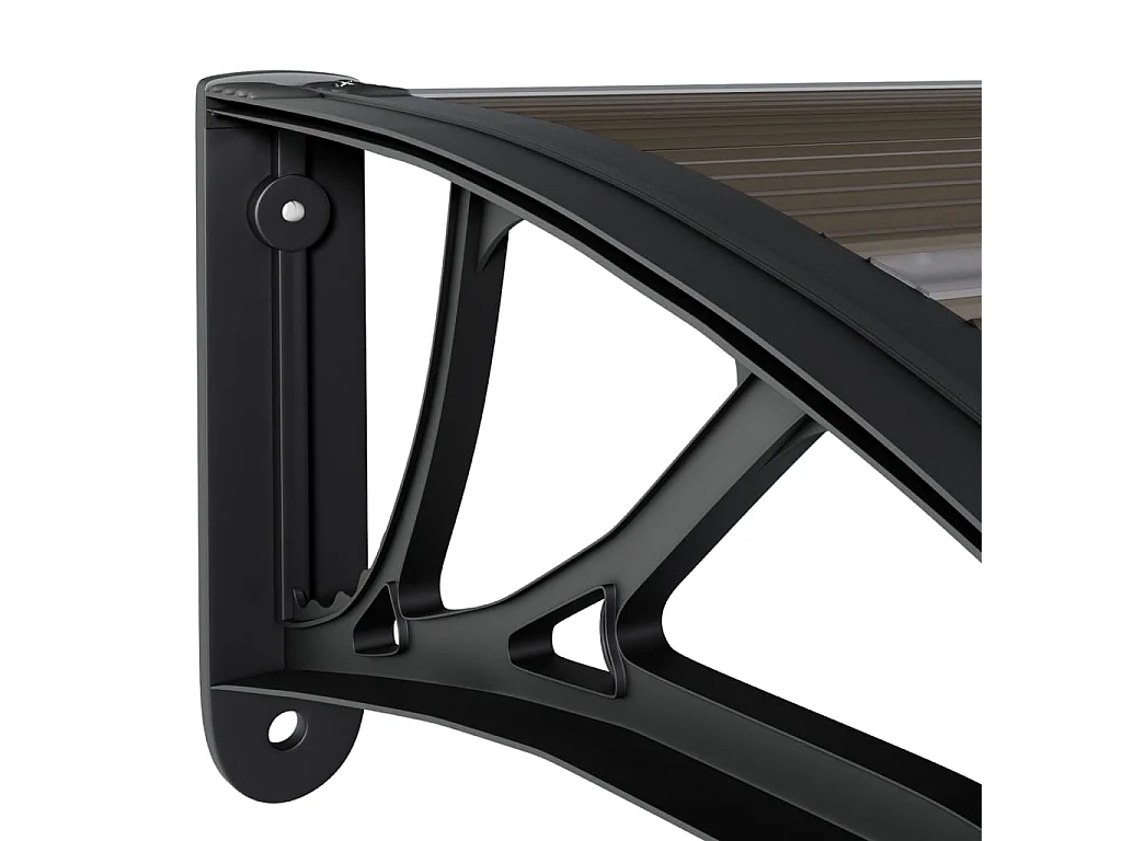 Auvent de porte Noir 150x80 cm Polycarbonate WVGQ2605