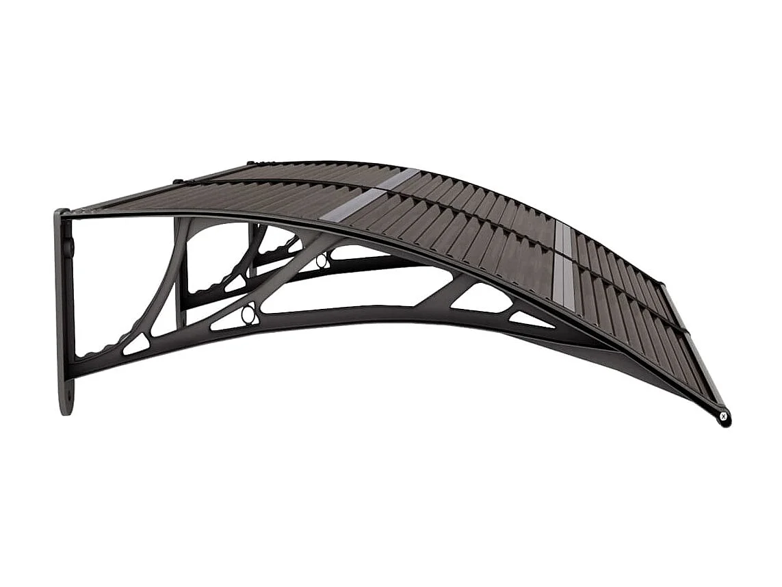 Auvent de porte Noir 150x80 cm Polycarbonate WVGQ2605