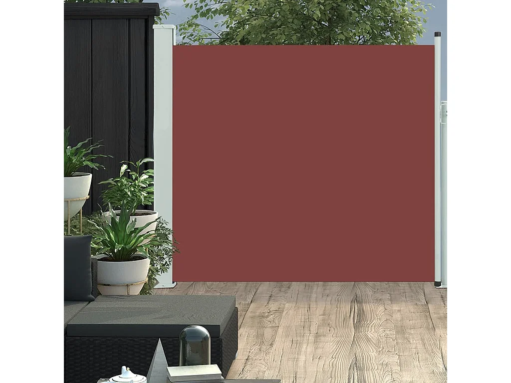 Auvent latéral rétractable de patio 170x300 cm Marron WVGQ4519