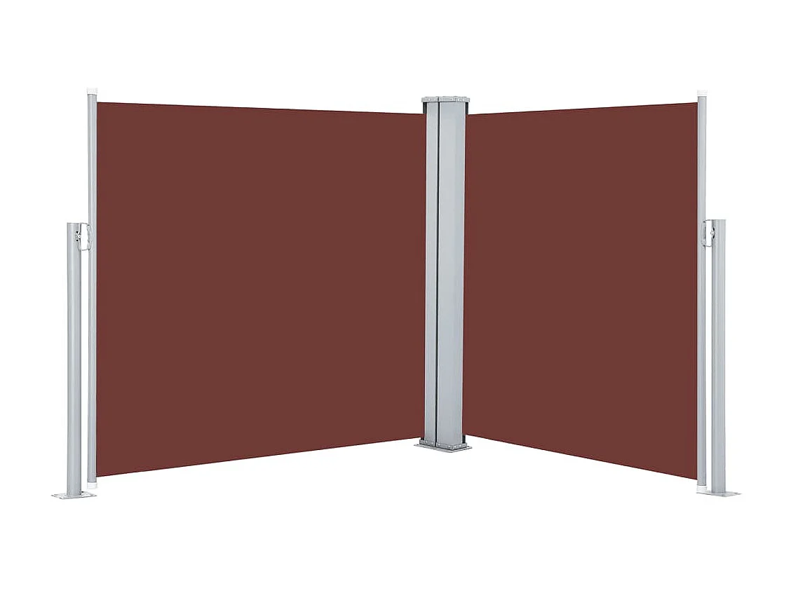 Auvent latéral rétractable Marron 120 x 600 cm WVGQ1083