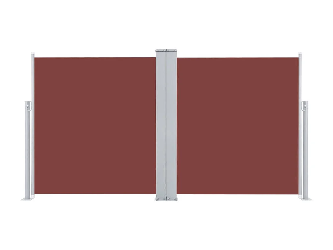 Auvent latéral rétractable Marron 120 x 600 cm WVGQ1083