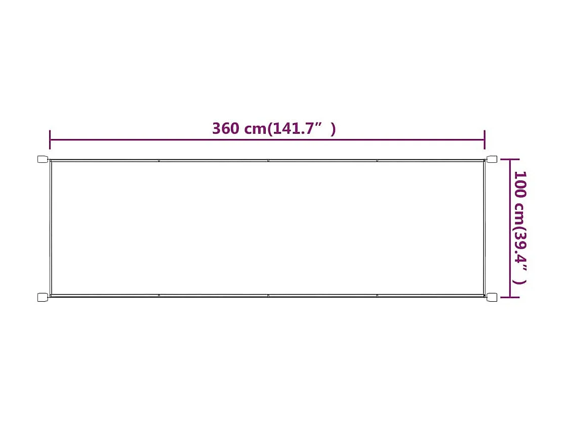 Auvent vertical Terre cuite 100x360 cm Tissu oxford WVGQ9746