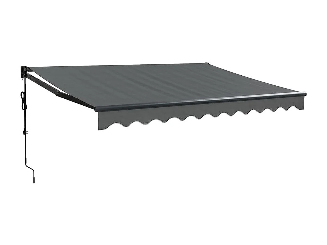 Toldo retráctil automático gris antracita 3x2,5 m ES34796