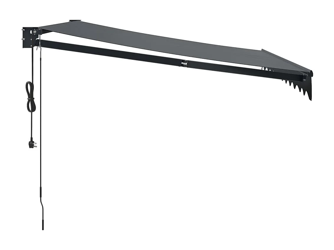 Toldo retráctil automático gris antracita 3x2,5 m ES34796