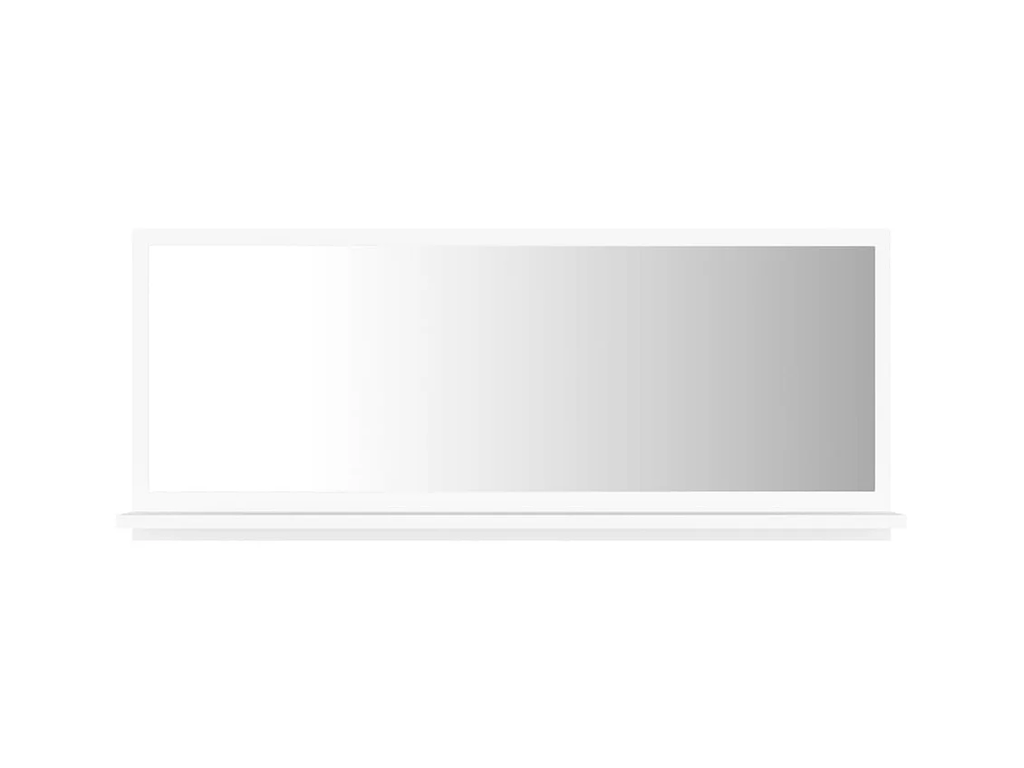 Espejo de baño madera contrachapada blanco 90x10,5x37 cm ES706876