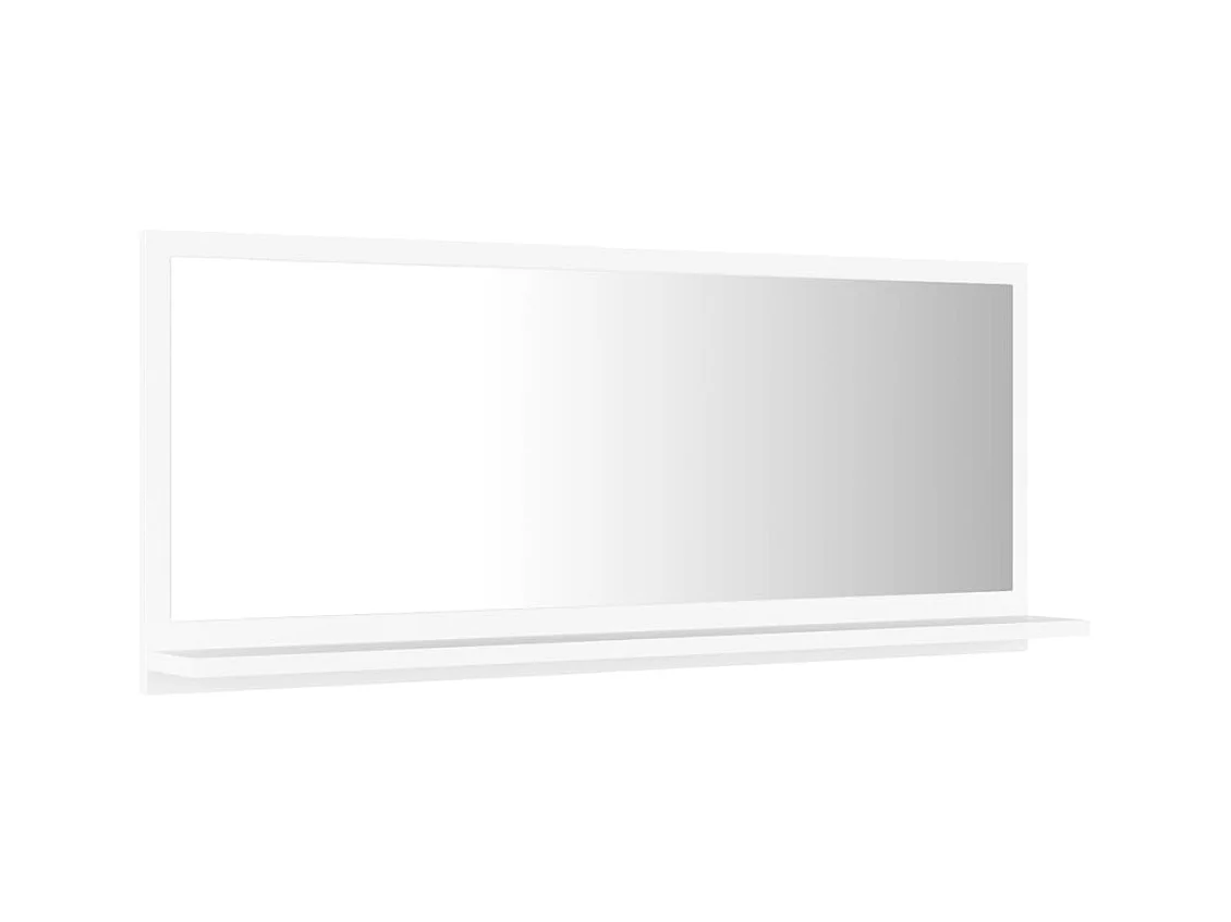 Espejo de baño madera contrachapada blanco 90x10,5x37 cm ES706876