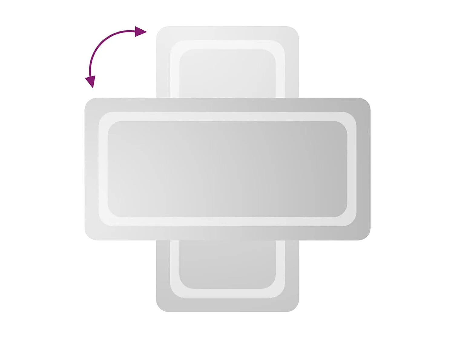 Miroir de salle de bain à LED 40x80 cm WVGQ7596