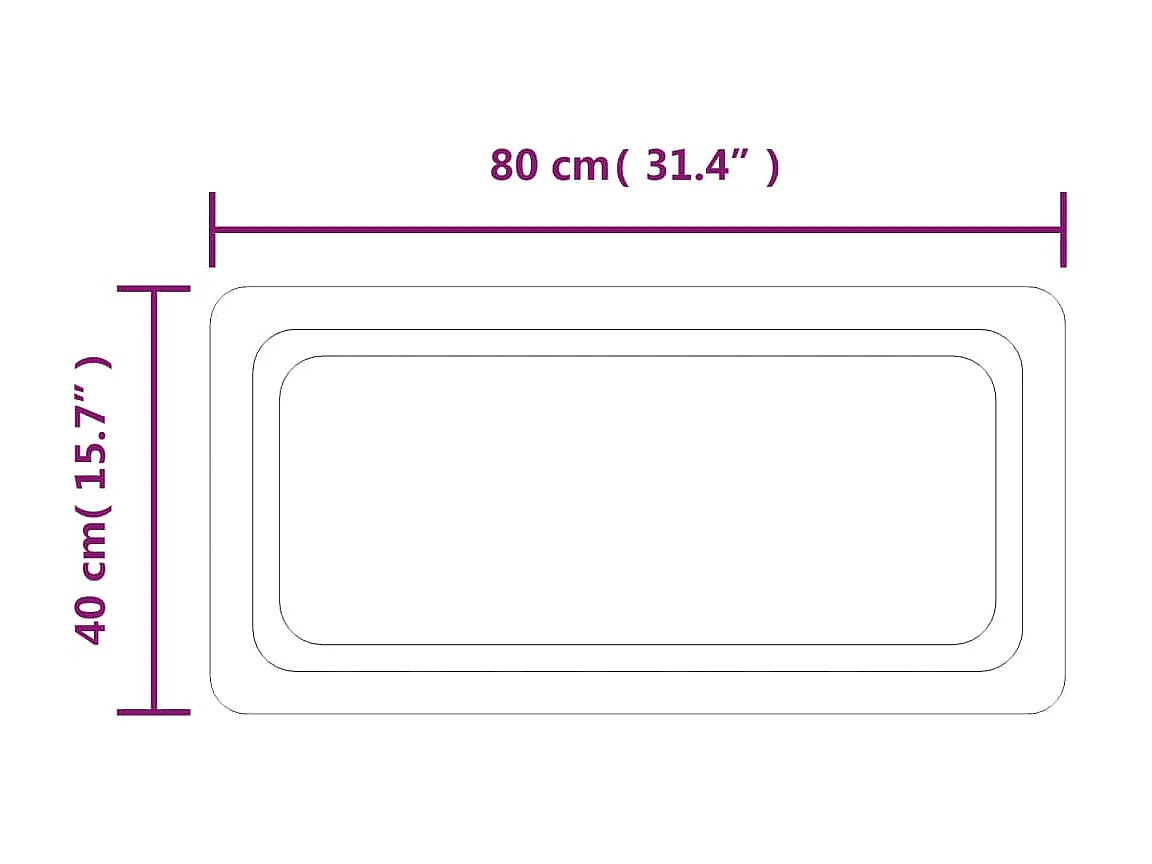 Miroir de salle de bain à LED 40x80 cm WVGQ7596