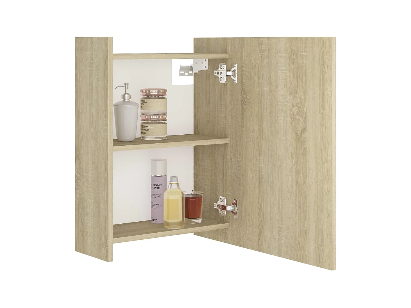 Miroir de bain Chêne sonoma 62,5x20,5x64 cm Aggloméré WVGQ2239