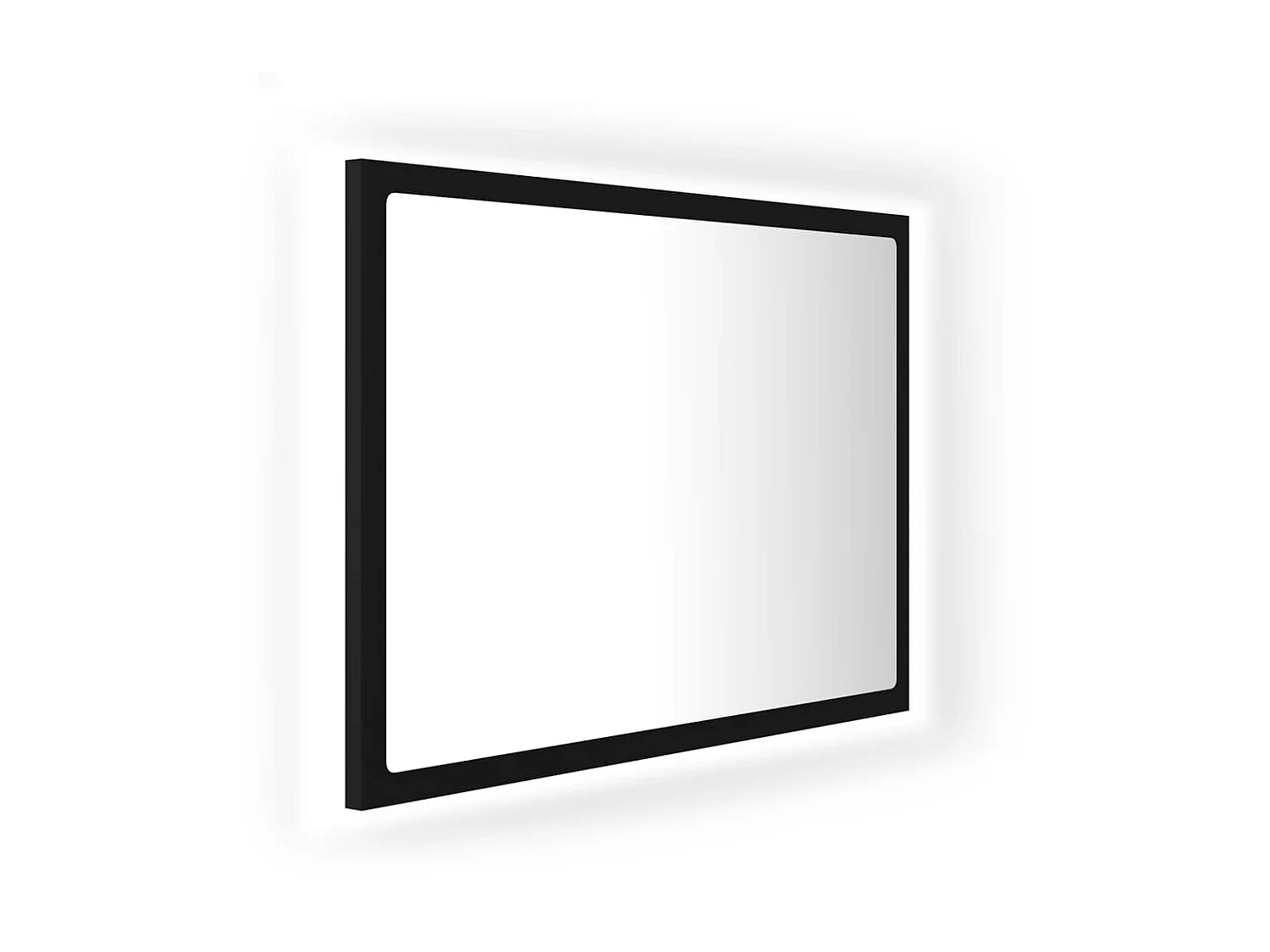 Miroir à LED de salle de bain Noir 60x8,5x37 cm Acrylique WVGQ2325