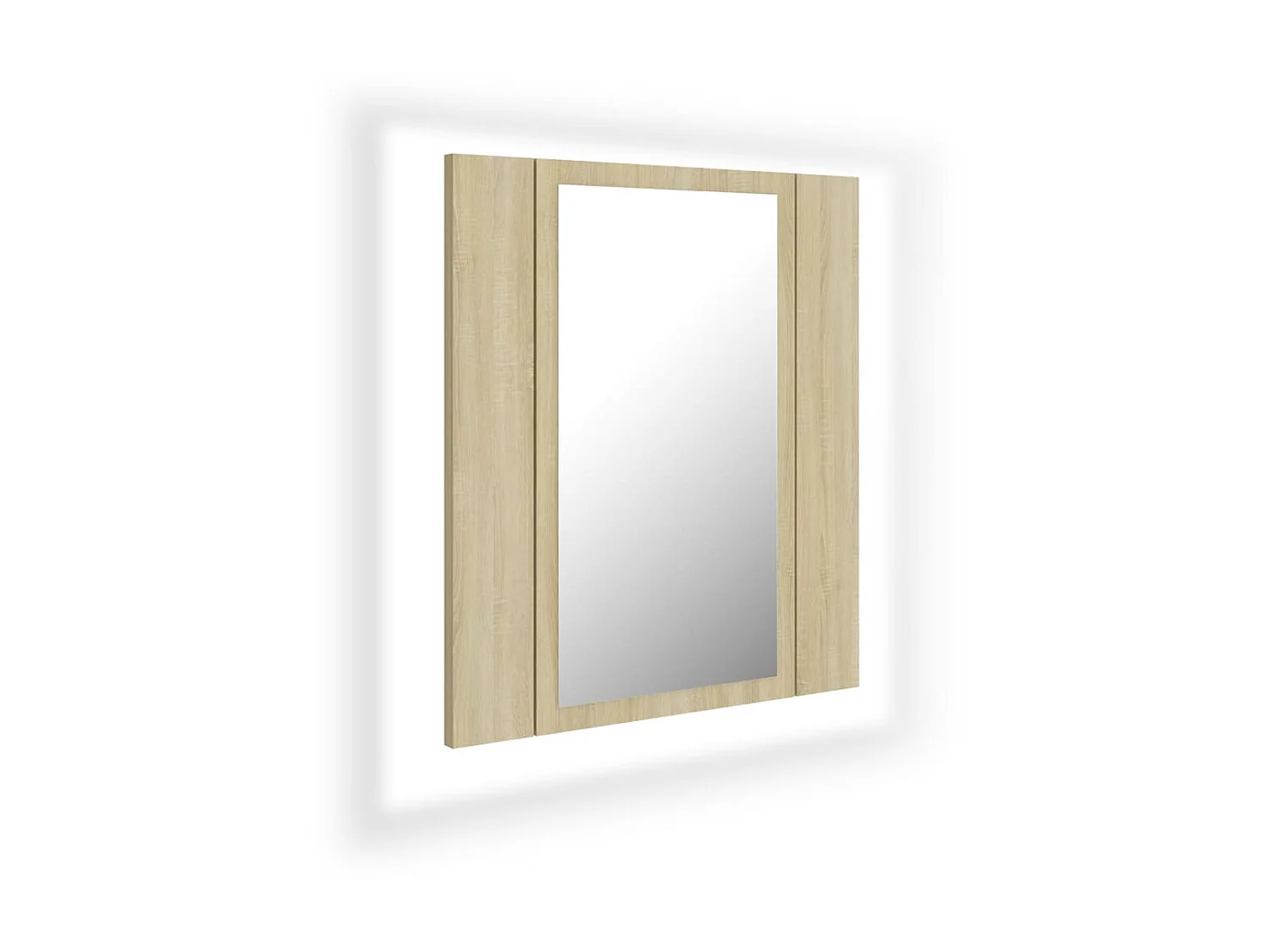 Miroir à LED de bain Chêne sonoma 40x12x45 Acrylique WVGQ1836