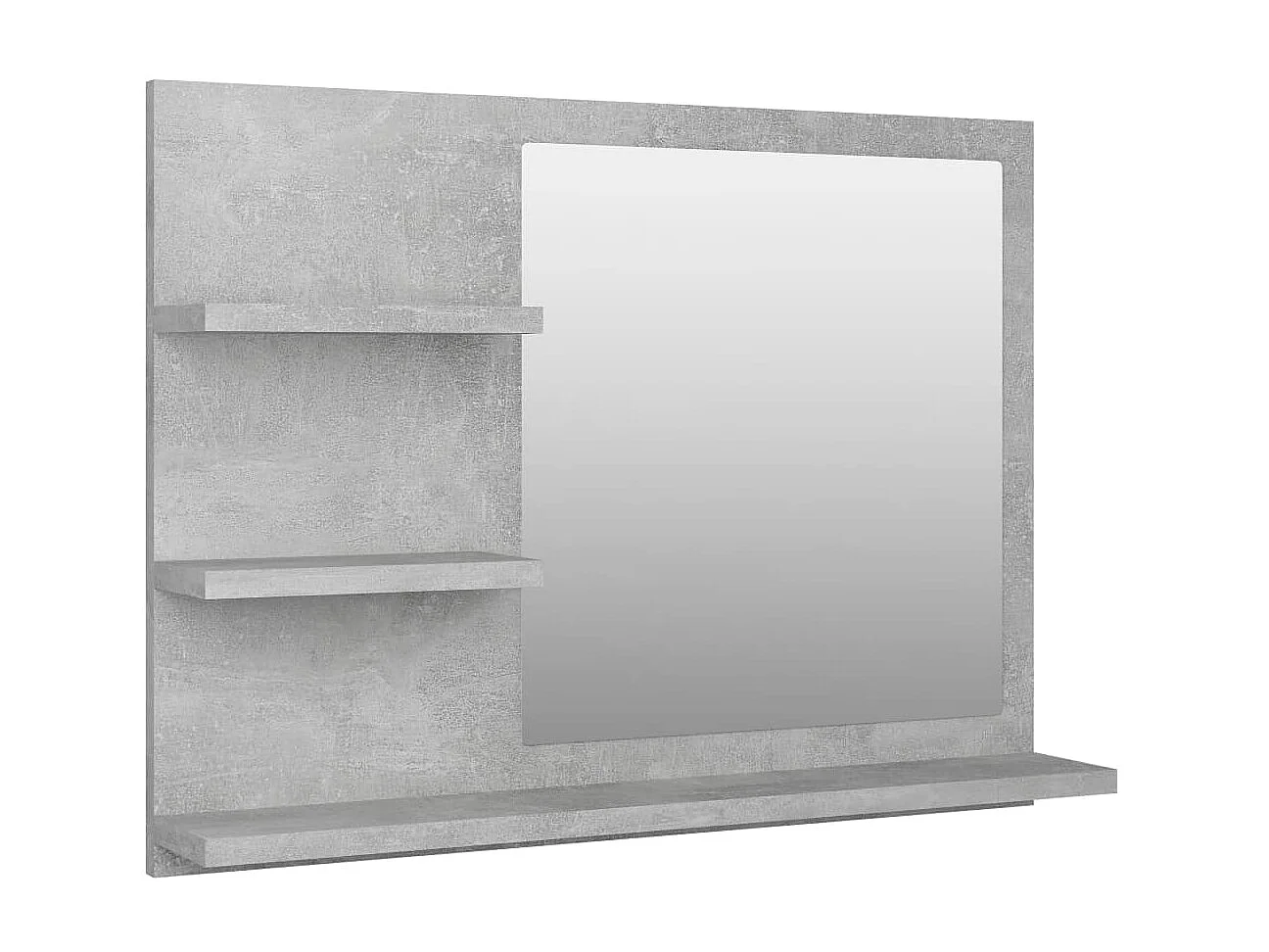 Miroir de salle de bain Gris béton 60x10,5x45 cm Aggloméré WVGQ7563