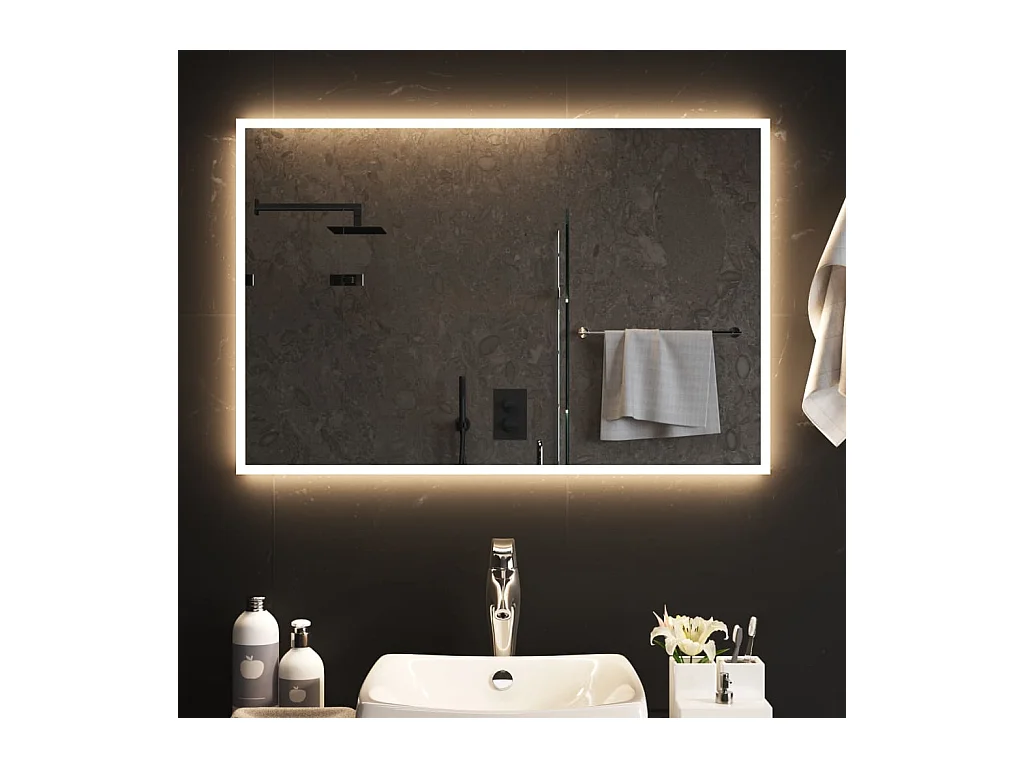 Miroir de salle de bain à LED 90x60 cm WVGQ8746