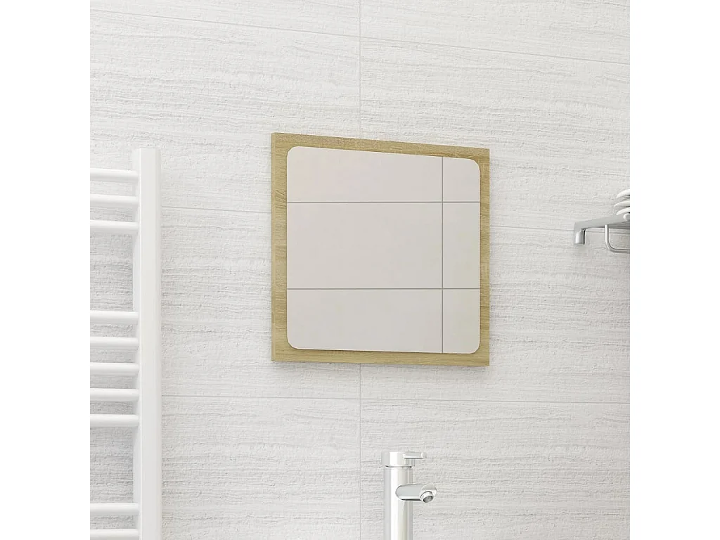 Espelho WC 40x1,5x37 cm derivados de madeira carvalho sonoma PT469722