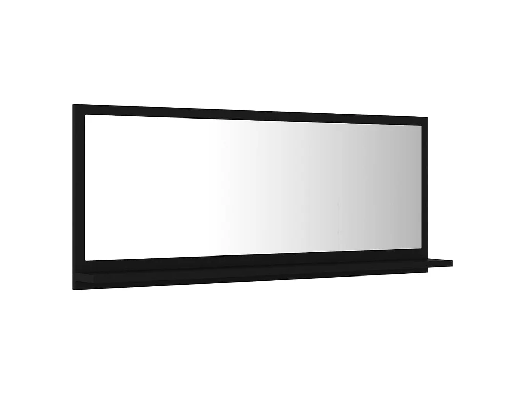 Miroir de salle de bain Noir 90x10,5x37 cm Aggloméré QO9028