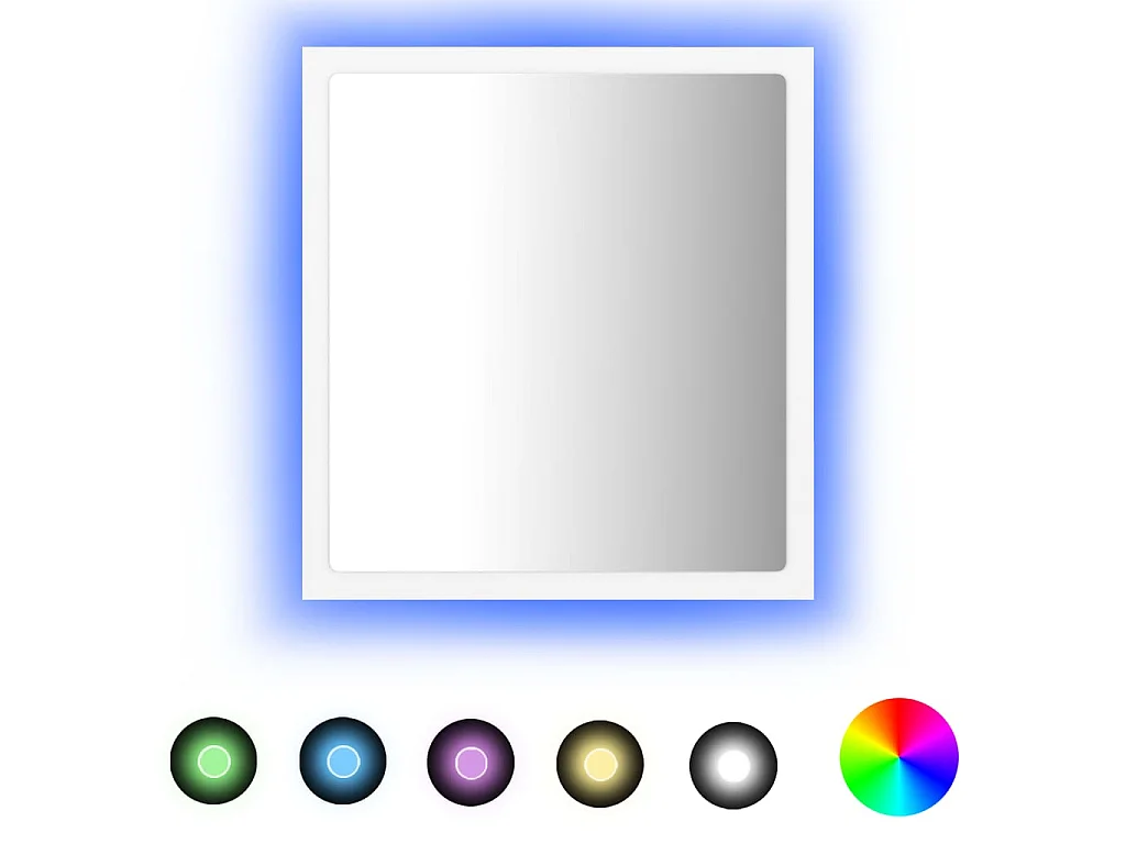 Miroir à LED de salle de bain Blanc 40x8,5x37 cm Acrylique WVGQ7338