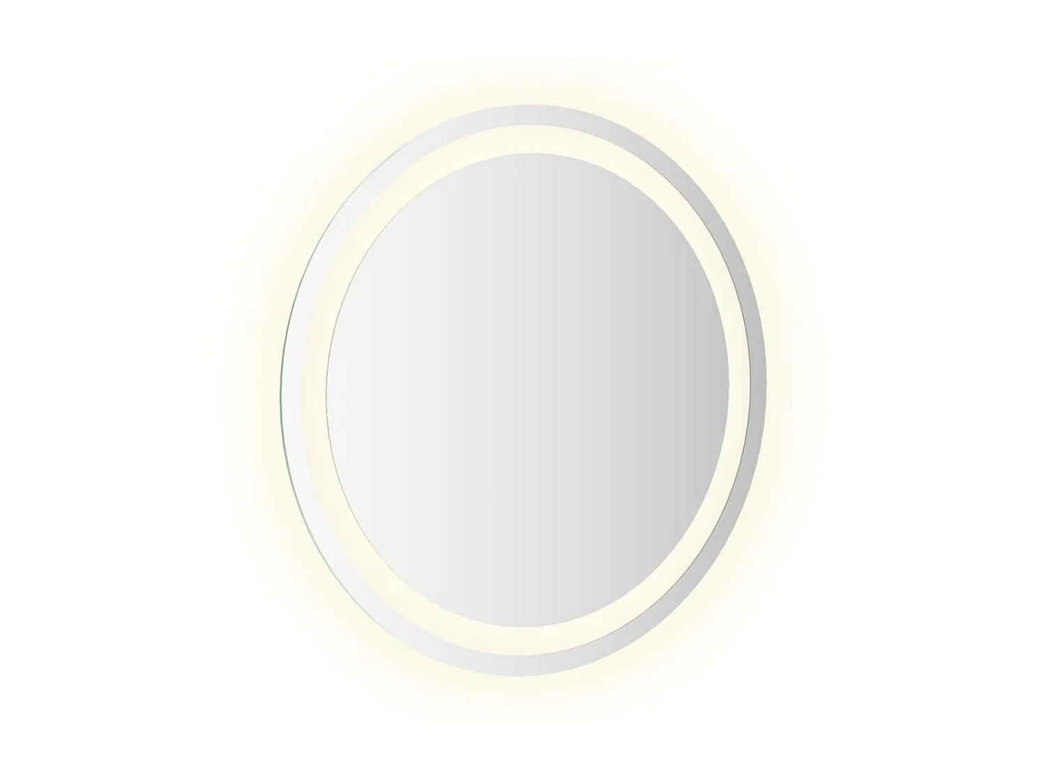 Miroir de salle de bain à LED 50 cm rond WVGQ7573