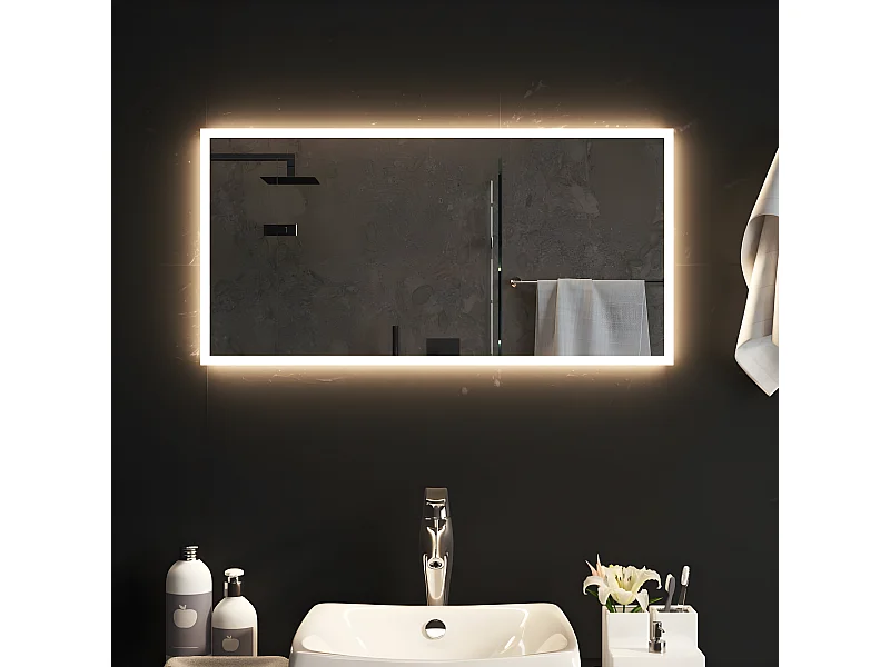 Miroir de salle de bain à LED 80x40 cm PQG6842