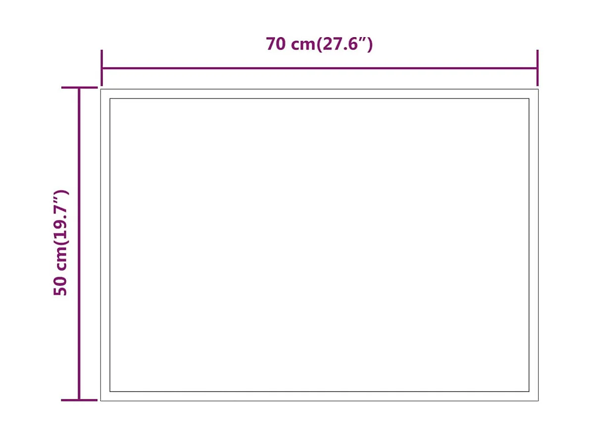 Miroir de salle de bain à LED 70x50 cm WVGQ9293