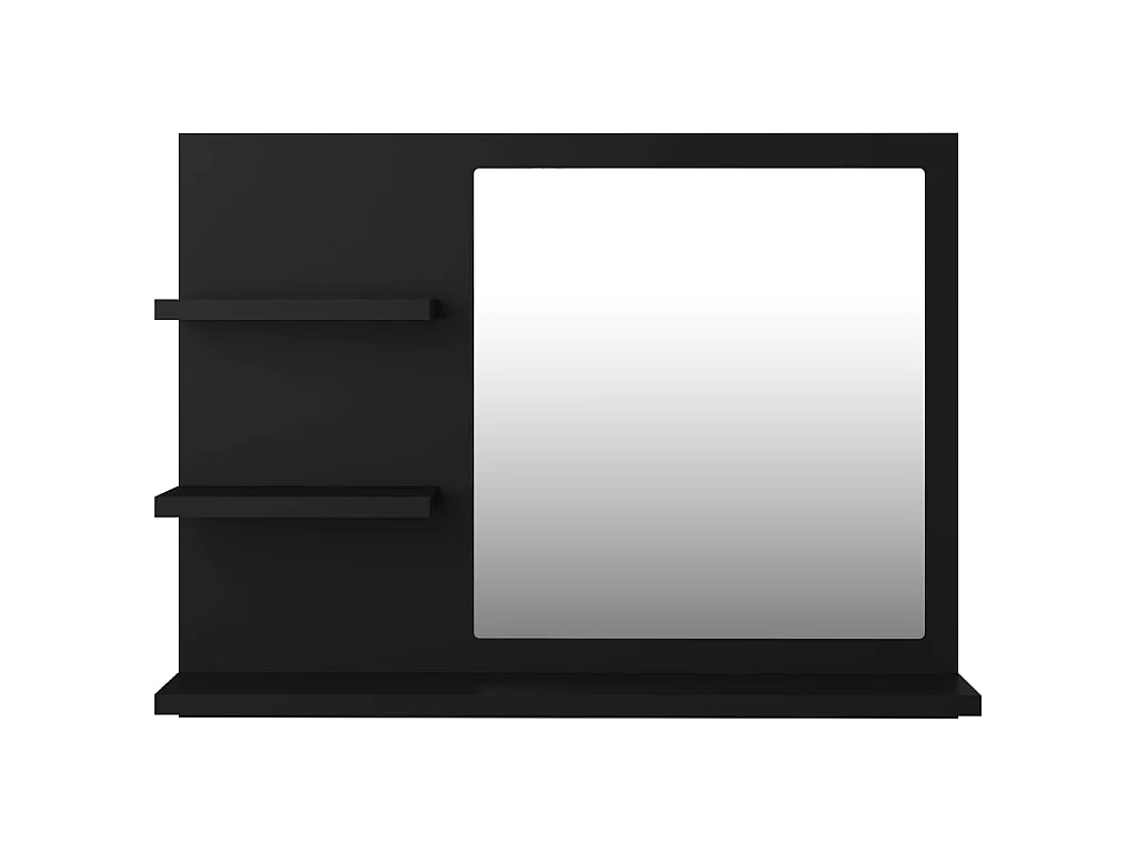 Badkamerspiegel 60x10,5x45 cm bewerkt hout zwart NL333105