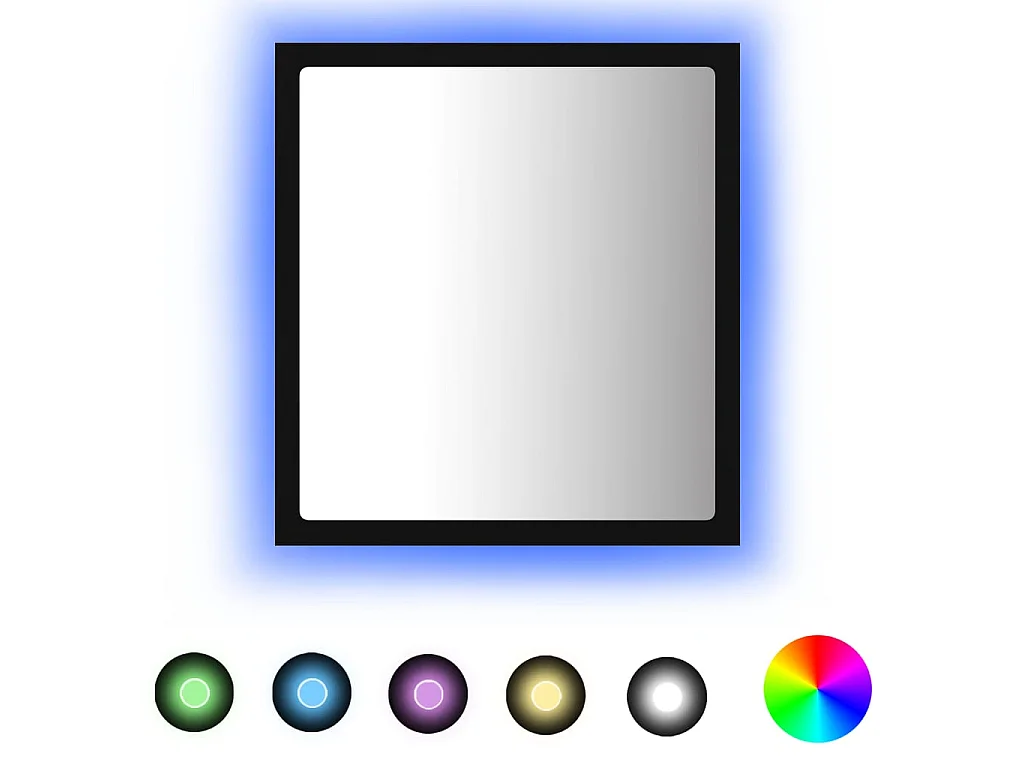 Badkamerspiegel LED 40x8,5x37 cm acryl zwart NL876162