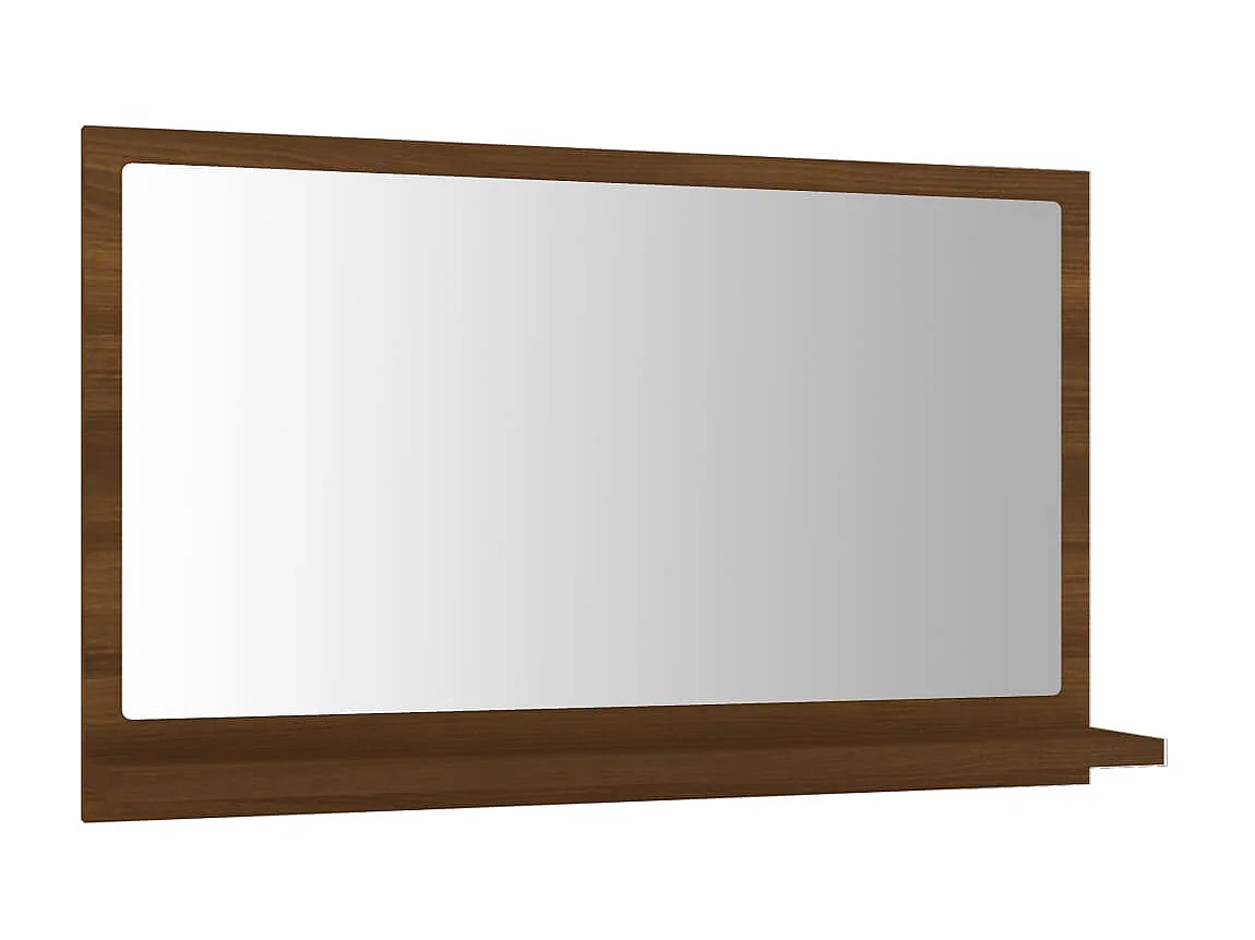 Miroir de bain Chêne marron 60x10,5x37 cm Bois d'ingénierie WVGQ6354