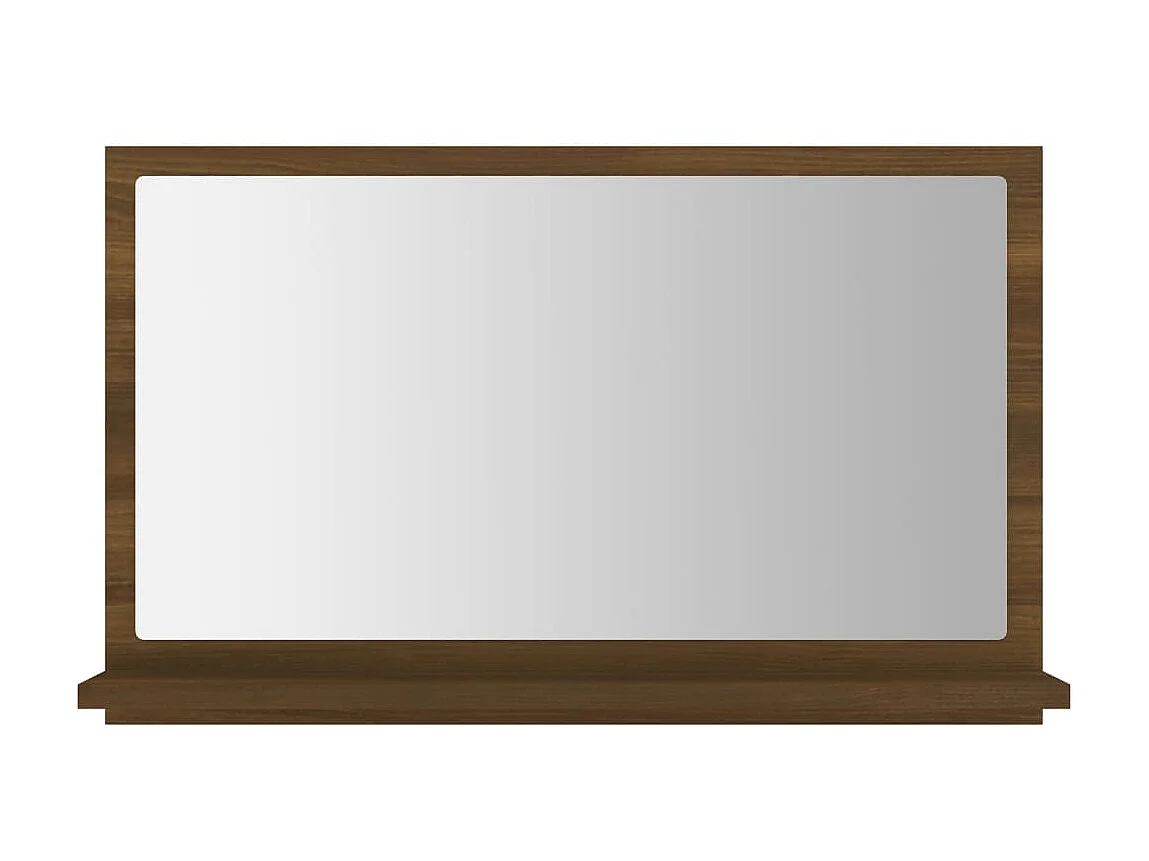 Miroir de bain Chêne marron 60x10,5x37 cm Bois d'ingénierie WVGQ6354