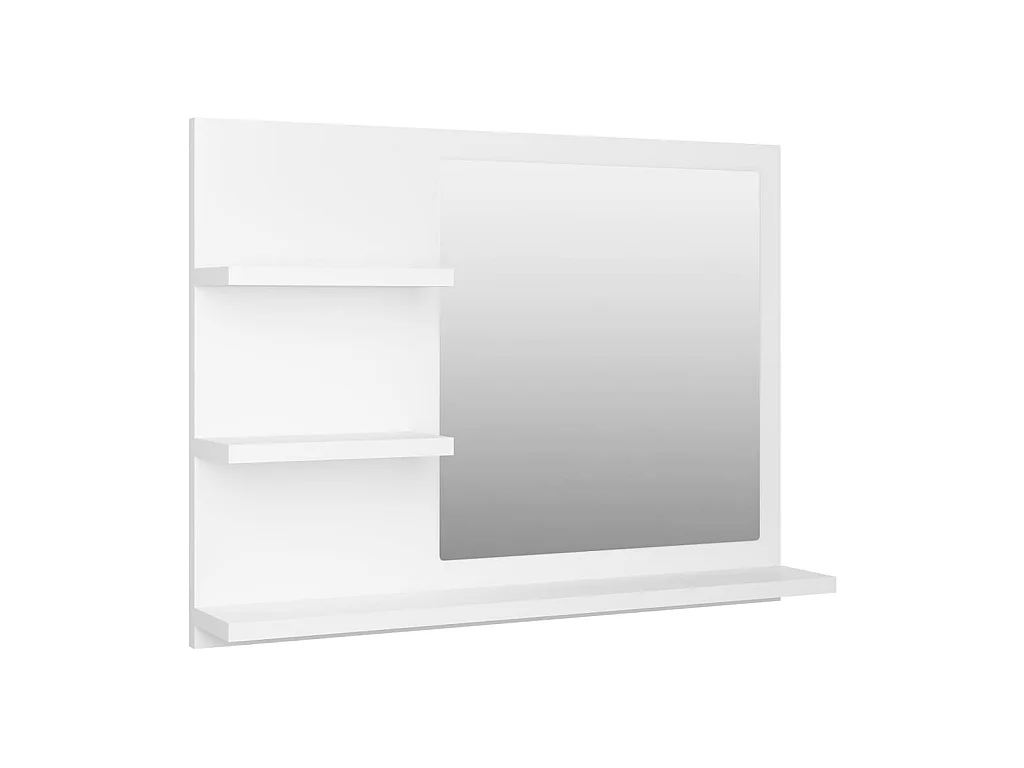 Espejo de baño madera contrachapada blanco 60x10,5x45 cm ES871081