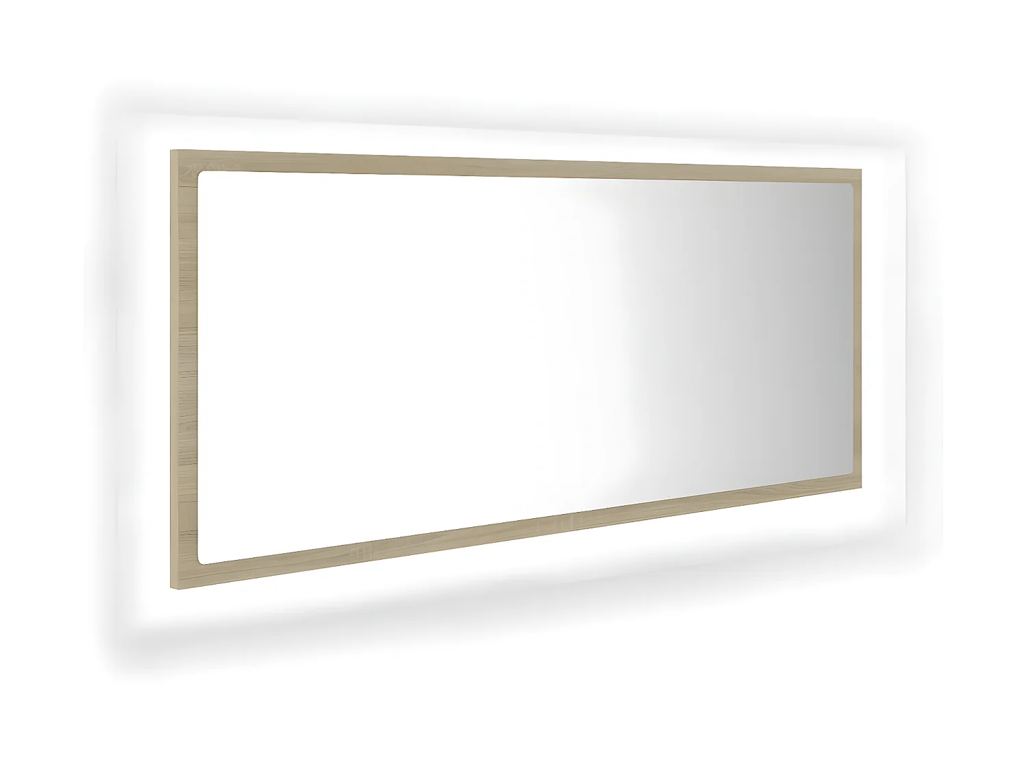 Miroir LED de salle de bain Chêne sonoma 100x8,5x37cm Acrylique WVGQ4721