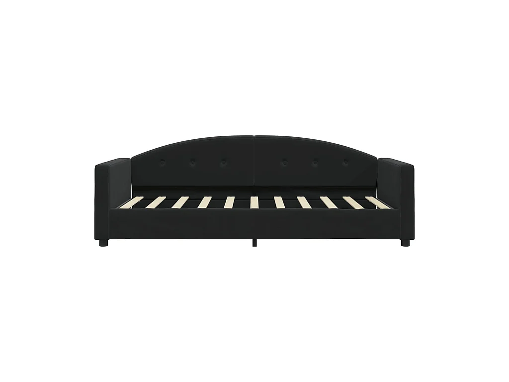 Tagesbett,Sofabett mit Matratze Schwarz 90x190 cm Samt -gkd54229