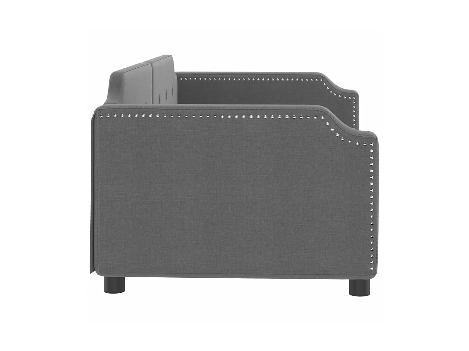 Lit - 90x200 cm gris foncé tissu WVGQ4024