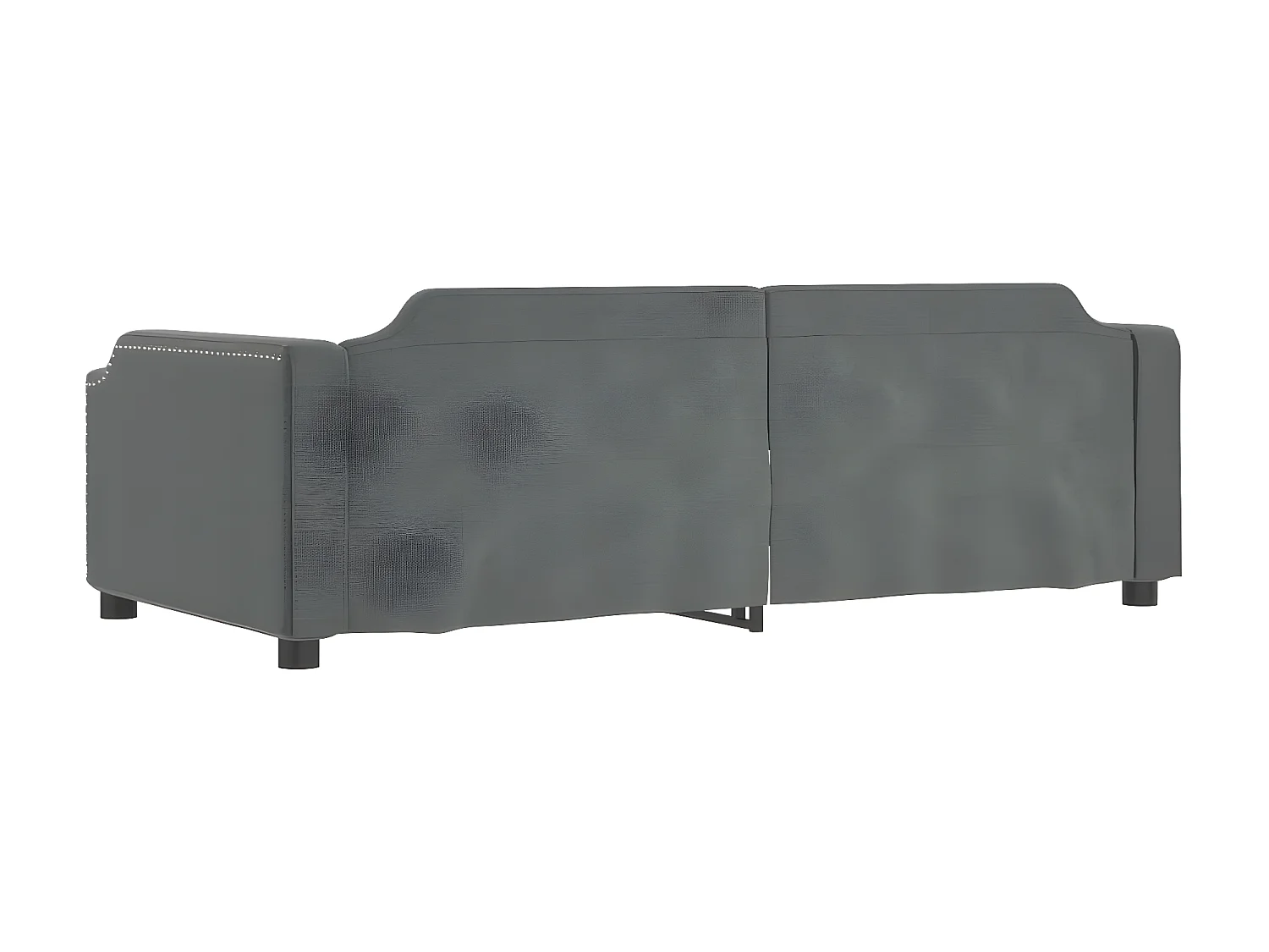 Lit - 90x200 cm gris foncé tissu WVGQ4024