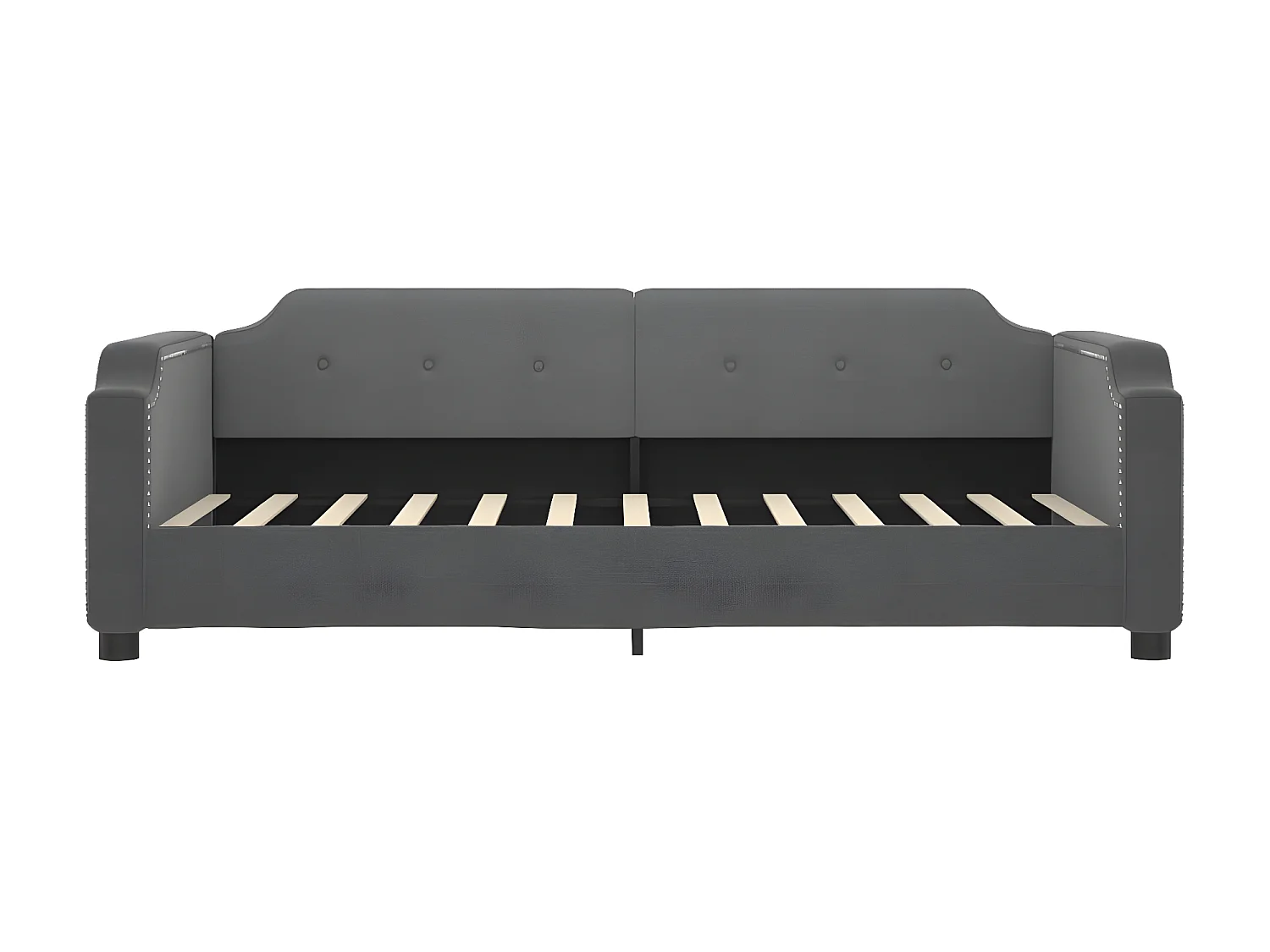 Slaapbank 90x200 cm stof donkergrijs NL20436