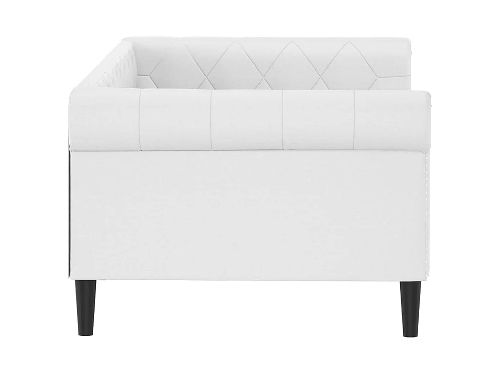 Lit - 80x200 cm blanc similicuir WVGQ7255