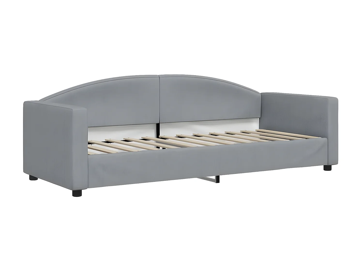 Lit - 80x200 cm avec matelas gris clair tissu WVGQ4497